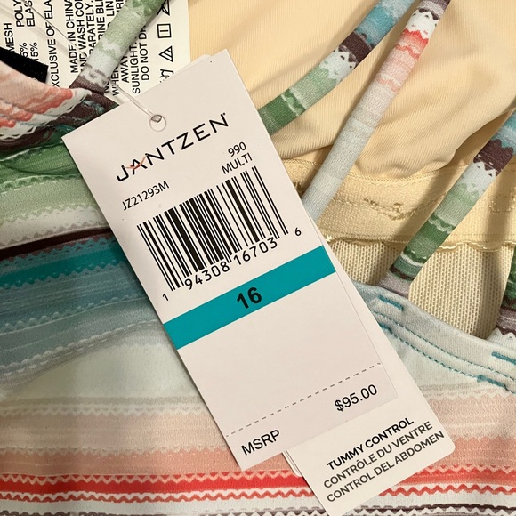 Jantzen One-Piece Swimsuit size 16 NWT Tummy Control - Picture 10 of 14